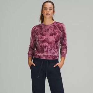 Lululemon Velour Warm Down Crew Sweatshirt Size 8